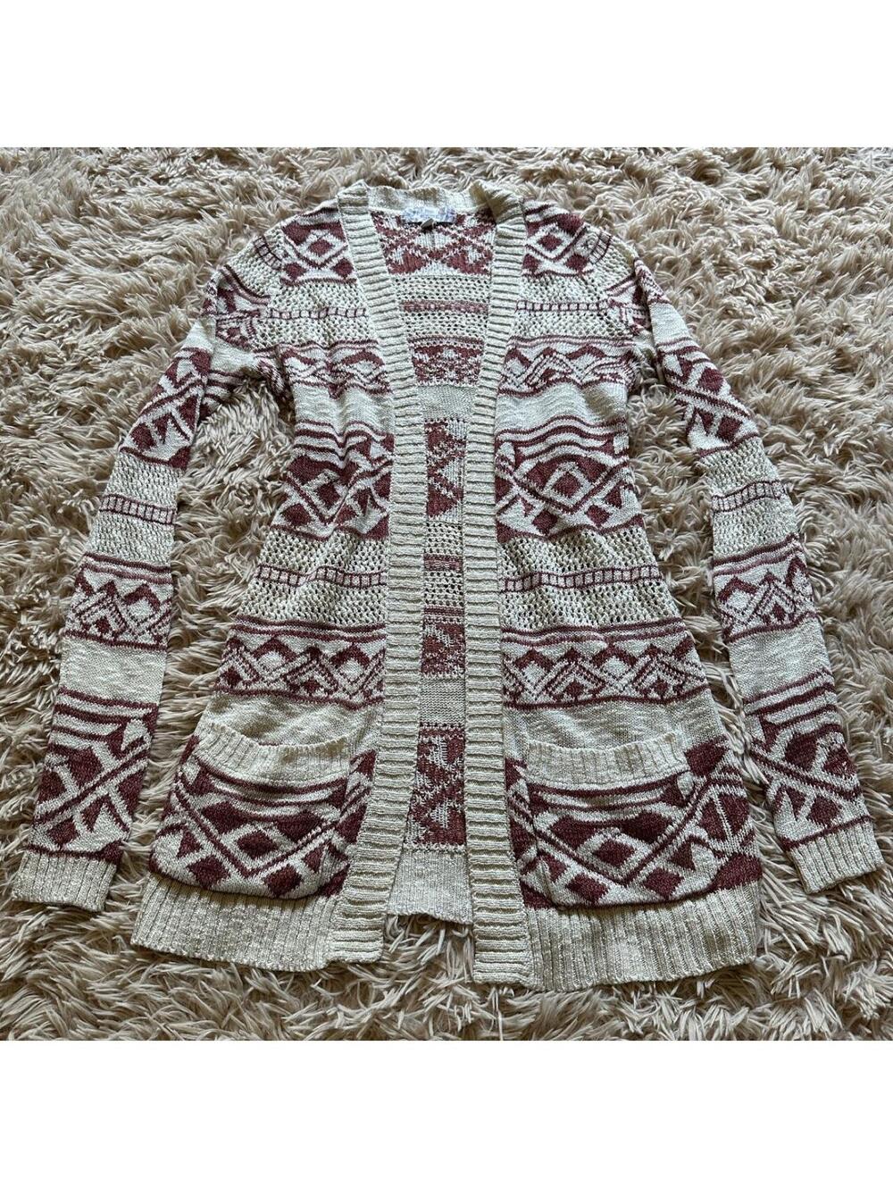 Pink Republic XS Open Front Knit Cardigan Sweater